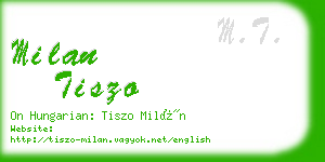 milan tiszo business card